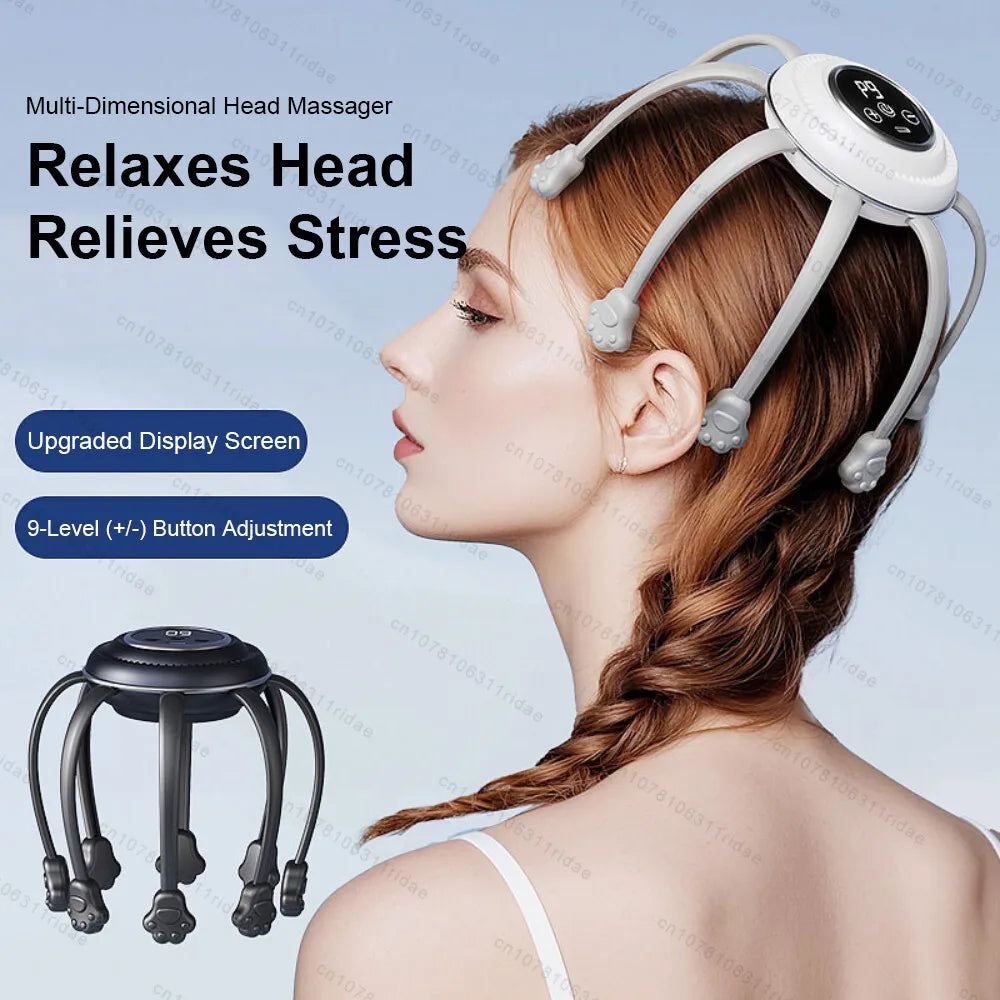 Orignal 8 Motor Electric octopus Head Massager