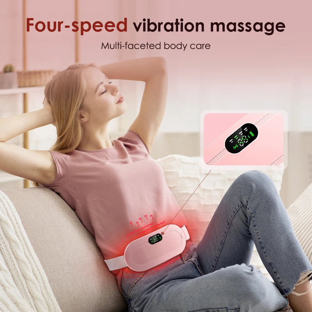 Electric Period Cramp Massager Vibrating Heating pad